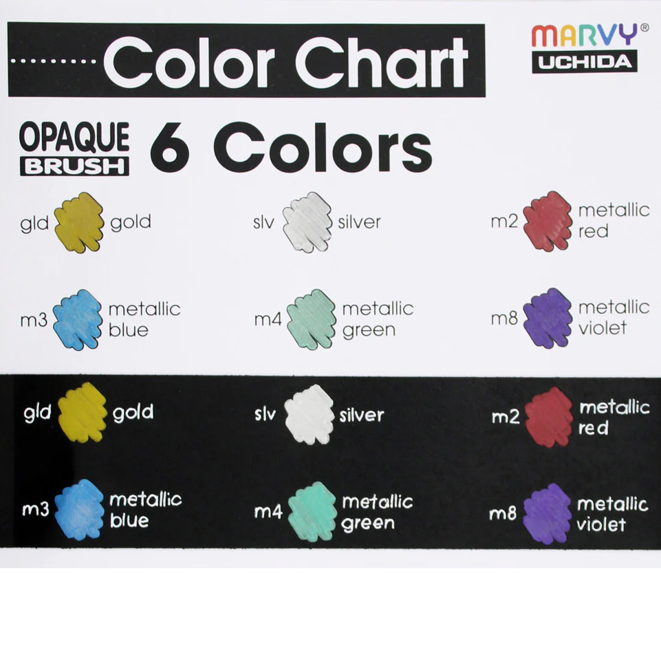 MARVY UCHIDA OPAQUE BRUSH 6 PIECE SET - Image 12
